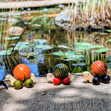 Load image into Gallery viewer, Ma Me Pa (GOR) | Wooden train toy | Wooden turtles train