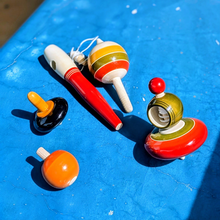 Load image into Gallery viewer, Merry Tops | Wooden spinning tops | Wooden top spinner