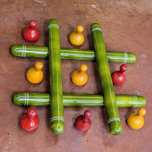 Load image into Gallery viewer, Tic Tac Toe (Lac) | Wooden tic tac toe | Tic tac toe wooden game | Wooden tic tac toe set