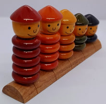 Load image into Gallery viewer, Peppy Five | Educational Toy | Wooden stacker toy | Wooden stacking rings
