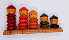 Load image into Gallery viewer, Peppy Five | Educational Toy | Wooden stacker toy | Wooden stacking rings