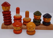 Load image into Gallery viewer, Peppy Five | Educational Toy | Wooden stacker toy | Wooden stacking rings