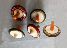 Load image into Gallery viewer, ALARI - Set of 5 Finger Tops | Spinning Wooden tops | Wooden top spinner