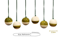 Load image into Gallery viewer, Wooden Christmas Decor : BAUBLES ( Green ) - Set of Six