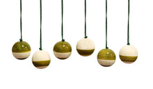 Load image into Gallery viewer, Wooden Christmas Decor : BAUBLES ( Green ) - Set of Six