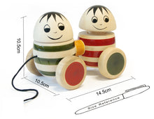 Load image into Gallery viewer, Bobblers | Wooden pull toy | Channapatna Toys