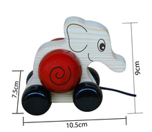 Load image into Gallery viewer, Elifa (Red) | Wooden Pull Toy | Channapatna toys
