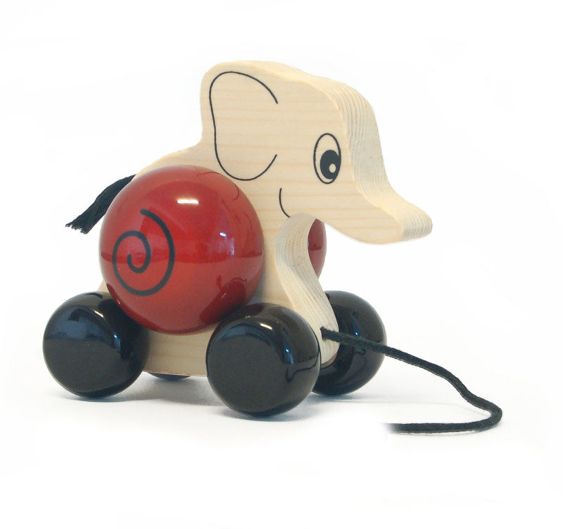 Elifa (Red) | Wooden Pull Toy | Channapatna toys