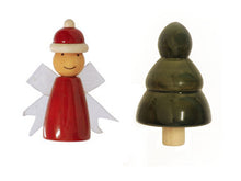 Load image into Gallery viewer, Xmas Tree & Fairy Fridge magnets | Wooden fridge magnets | Refrigerator magnets