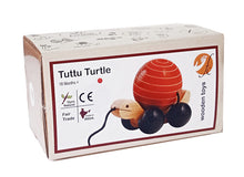 Load image into Gallery viewer, Tuttu Turtle  ( Red ) | Push and Pull Wooden toy | Wooden Pull toys | Wooden turtle pull toy