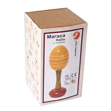 Load image into Gallery viewer, Maraca Rattle Yellow | Wooden rattle | Wooden rattle Toys