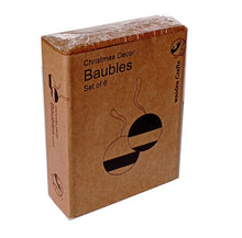 Load image into Gallery viewer, Wooden Christmas Decor : BAUBLES ( Green ) - Set of Six