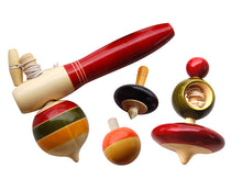 Load image into Gallery viewer, Merry Tops | Wooden spinning tops | Wooden top spinner