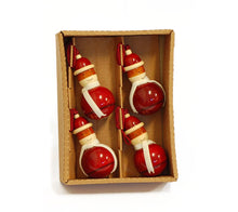 Load image into Gallery viewer, Wooden Christmas Decor : SANTA (set of 4)