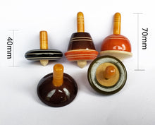Load image into Gallery viewer, Handcrafted Wooden Tops - Collection 3: Assorted Finger Tops (5 no.s)