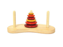 Load image into Gallery viewer, wooden tower of hanoi
