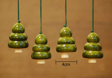 Load image into Gallery viewer, Wooden Christmas Decor : Christmas TREE BELLS - Green ( Set of 4)
