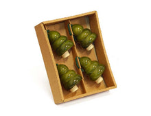 Load image into Gallery viewer, Wooden Christmas Decor : Christmas TREE BELLS - Green ( Set of 4)