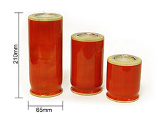Load image into Gallery viewer, TRINITY ( Red ) Set of 3 Candle Holder  | Wooden candle stand | Handmade wooden candle holders