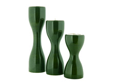 Load image into Gallery viewer, Triune ( Green ) Set of 3 Candle Holder  | Wooden candle stand | Handmade wooden candle holders
