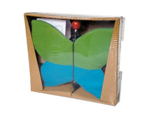 Load image into Gallery viewer, Thithli (Green &amp; Blue) | Butterfly pull toy | Wooden pull toy | Wooden butterfly

