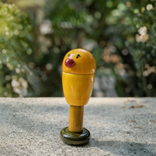 Load image into Gallery viewer, Birdie Rattle ( Yellow ) | Channapatna Toys | Wooden rattle toys
