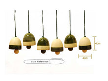 Load image into Gallery viewer, Wooden Christmas Decor : BELLS - Green (set of six)
