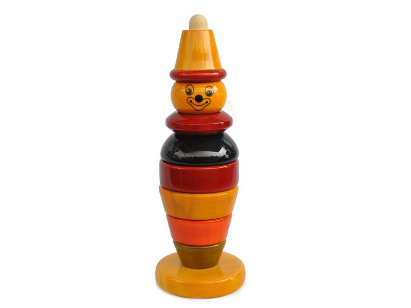 Joker stacking wooden toy for kids