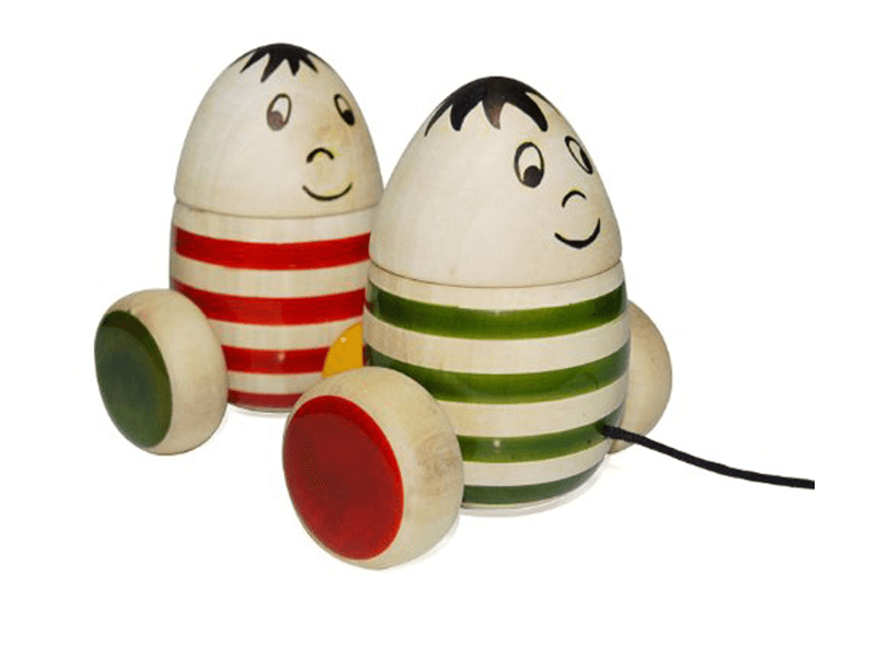 Bobblers | Wooden pull toy | Channapatna Toys image 1