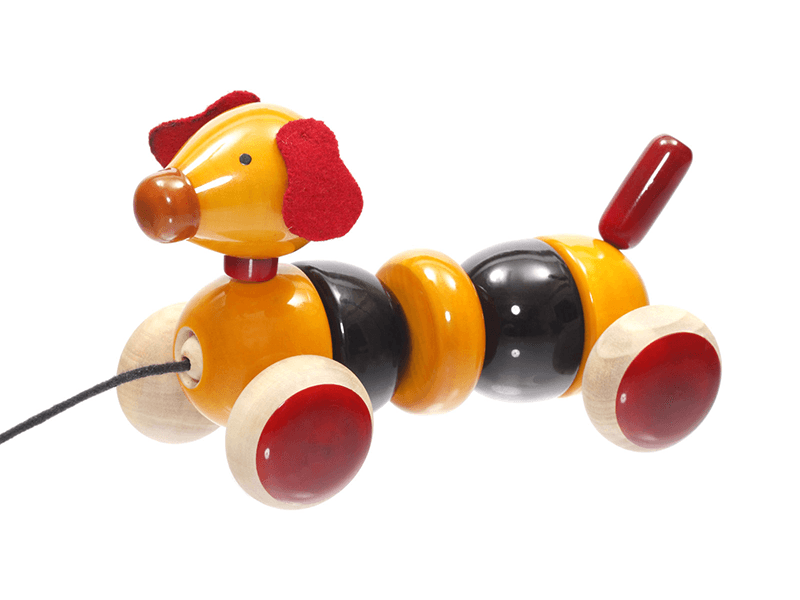 Bovow Red | Wooden pull toy | Wooden toys for kids image 1