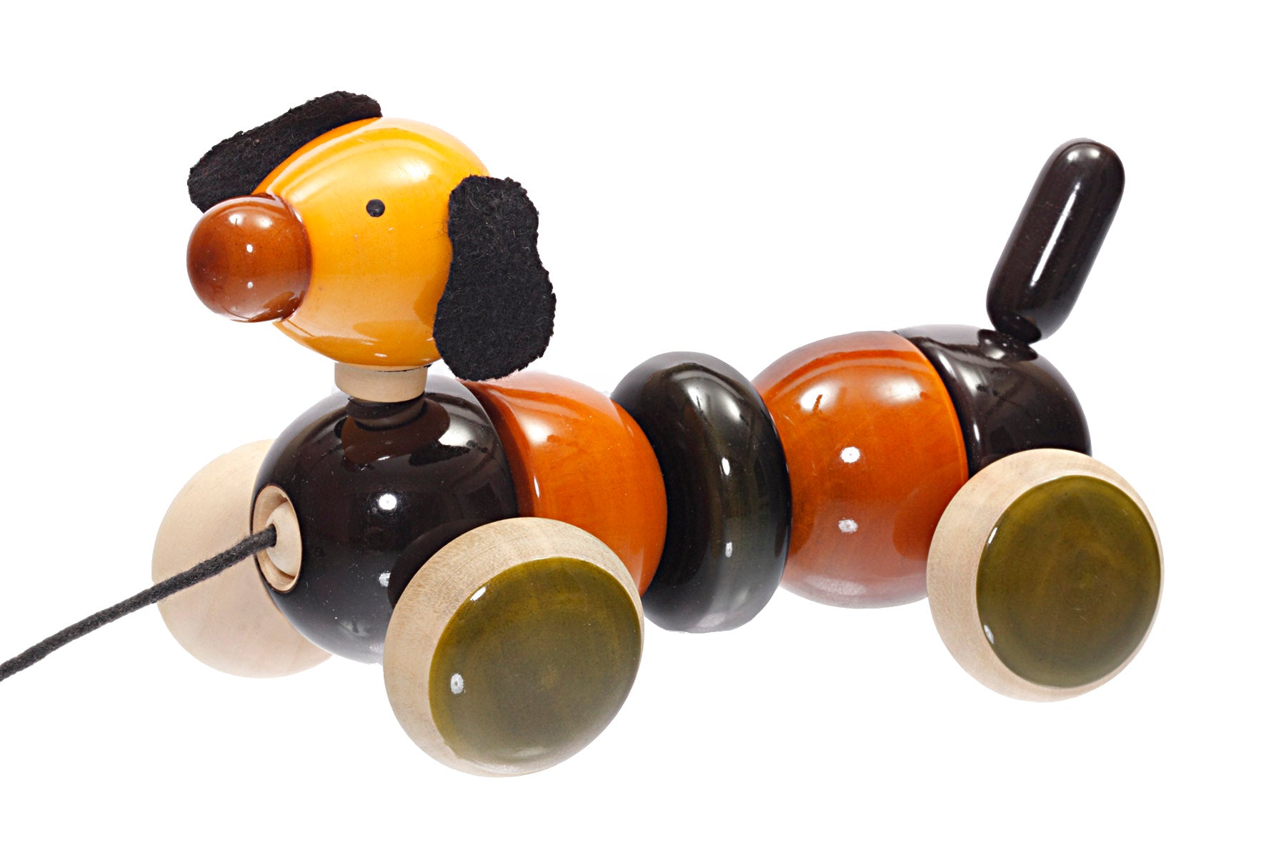 Bovow Green | Wooden pull toy | Wooden toys for kids image 1