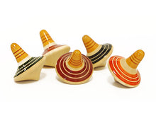 Load image into Gallery viewer, TANDAV - Set of 5 Finger Tops | Spinning Wooden tops | Wooden top spinner
