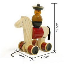 Load image into Gallery viewer, Hee Haw (Galloping horse) | Channapatna toy | Push Pull Toys | Wooden pull toys
