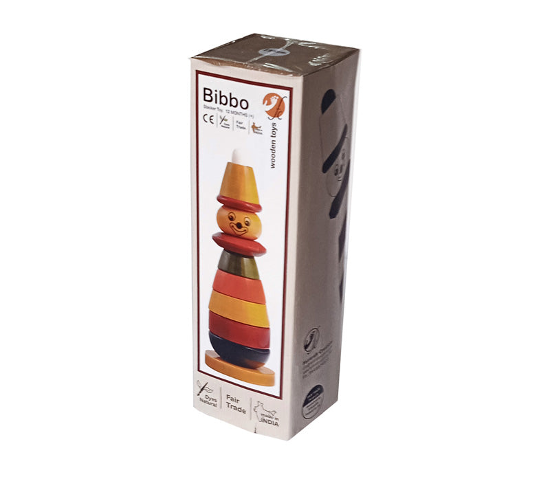 Bibbo Stacking wooden toys Channapatna Toys Online