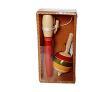 Load image into Gallery viewer, Wooden Spindle Top | Wooden spinning tops | Traditional wooden spinning tops

