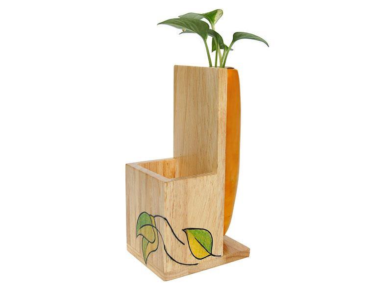 Multiuse wooden plant holders