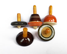 Load image into Gallery viewer, Handcrafted Wooden Tops - Collection 3: Assorted Finger Tops (5 no.s)
