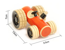 Load image into Gallery viewer, Trako Tractor ( Orange ) | Push  pull toys | Wooden tractor toy | Wooden tractors
