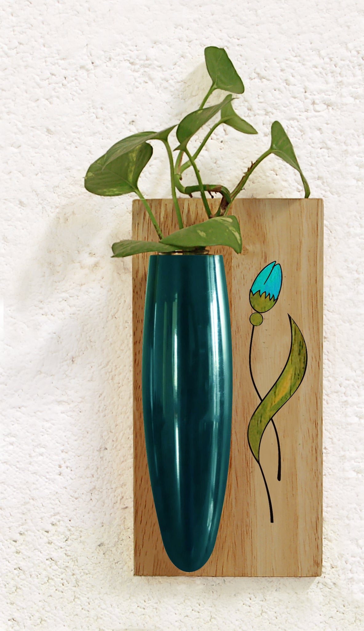 hanging wood plant holder Mini Wooden Wall Plant Holder | Indoor wood plant stands