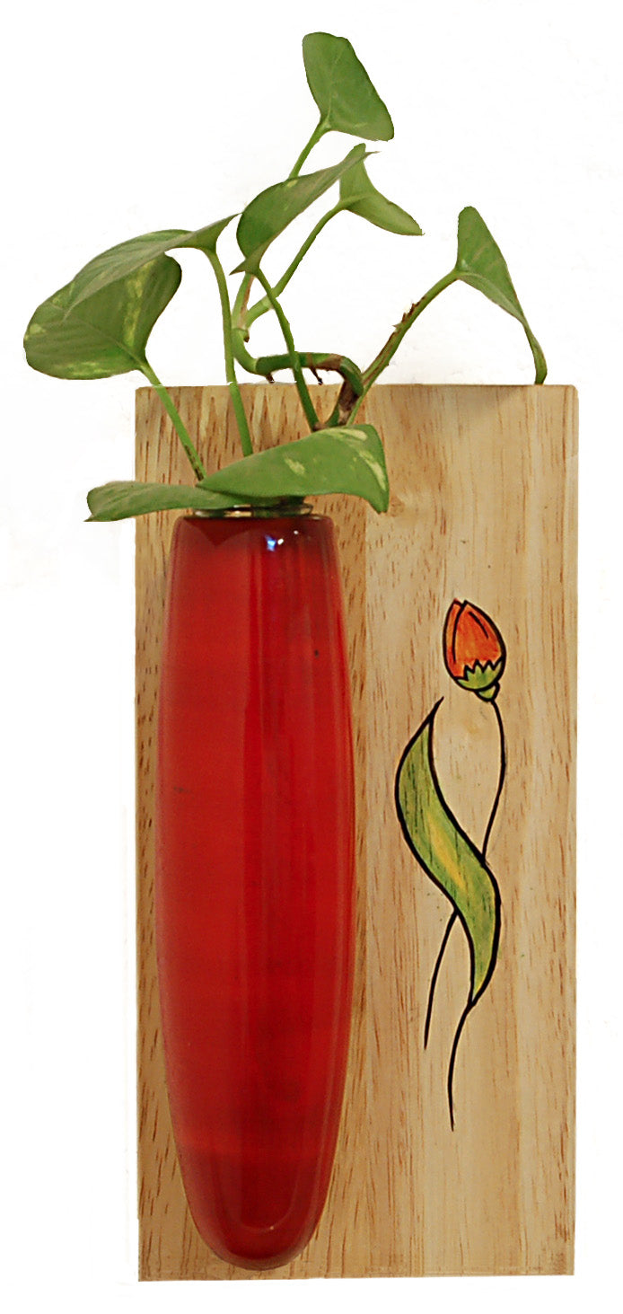 RITHU - Wall Hanging Plant Holder - Red