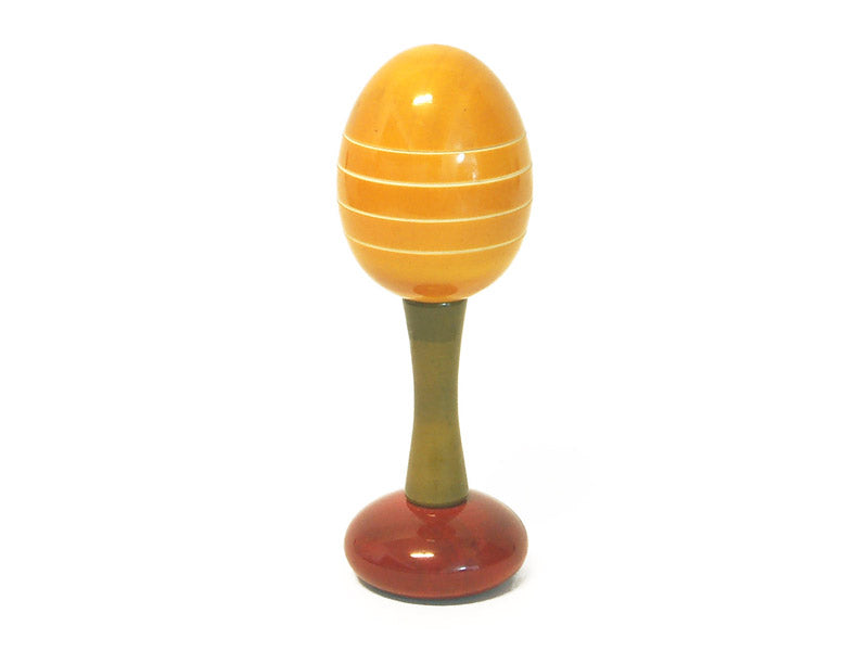 Maraca Rattle Yellow | Wooden rattle | Wooden rattle Toys