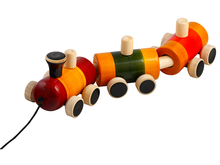 Load image into Gallery viewer, Wooden train toy
